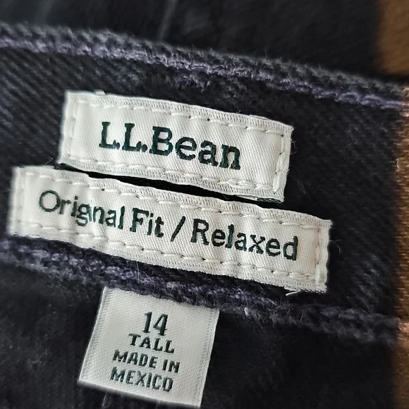 L.L. Bean Size 14T Original Fit Relaxed Jeans Black - Picture 3 of 4